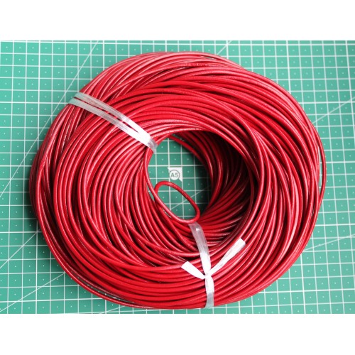 Кожаный шнур 3 мм ( Красный )
